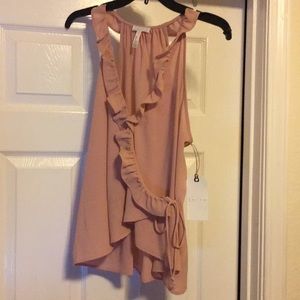 Ruffled tank top. Dress up or down.